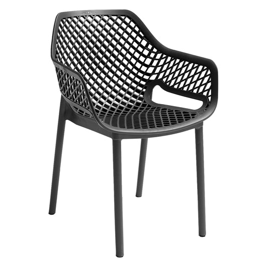SEDIA IN POLIPROPILENE 'ARIA ARMCHAIR' grafite