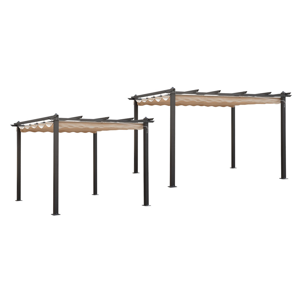 PERGOLA 'NASSAU' mt 3 x 3 x h. 2,25 - telo col. ecru