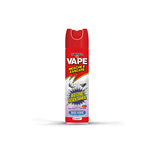 Vape Mosche e Zanzare Spray al Geranio e Lavanda 400 ml: Insetticida spray profumato